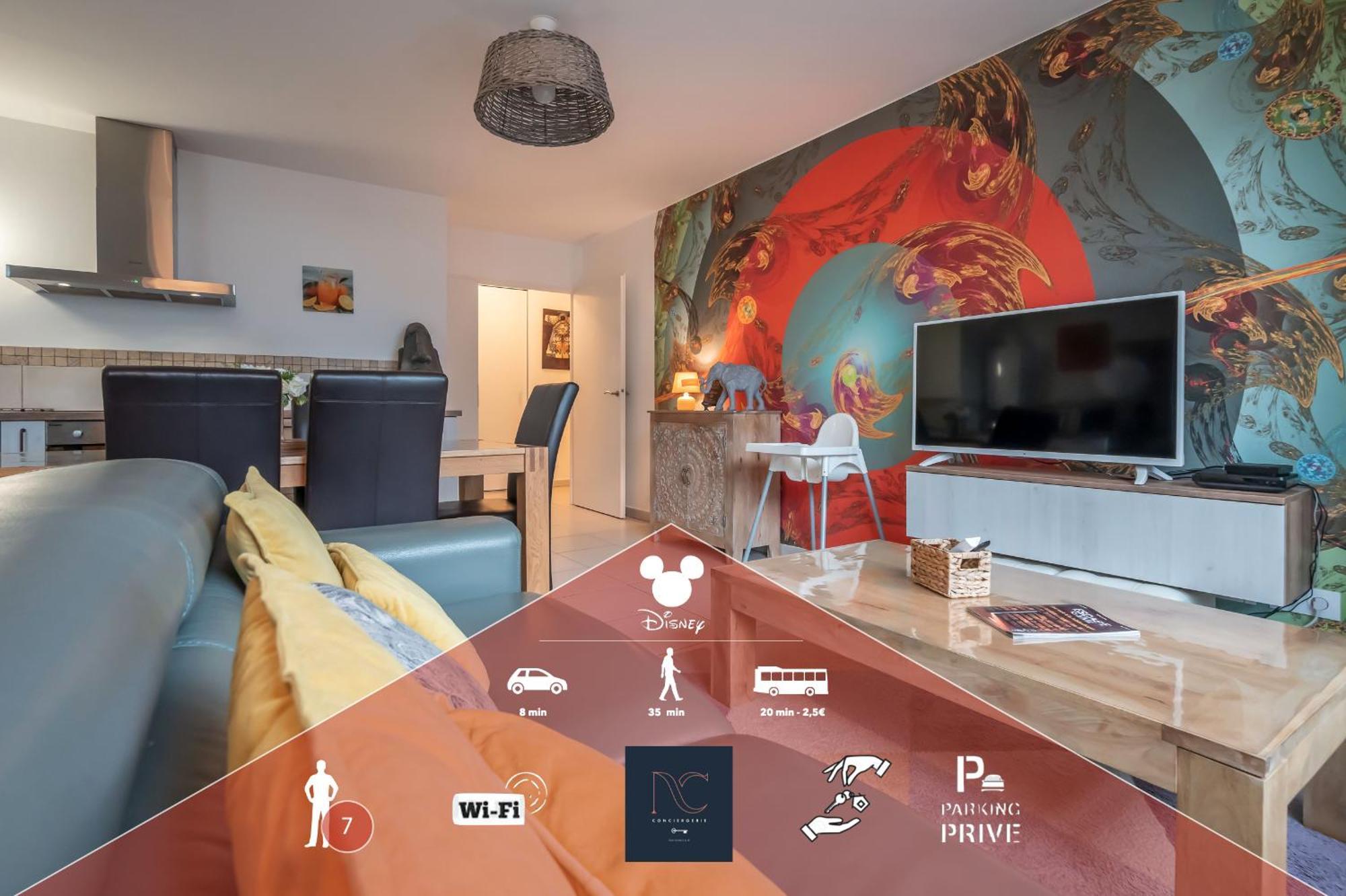 *Disneyland-Paris* 7Pers, Wifi, Parking, Netflix Montévrain Zewnętrze zdjęcie